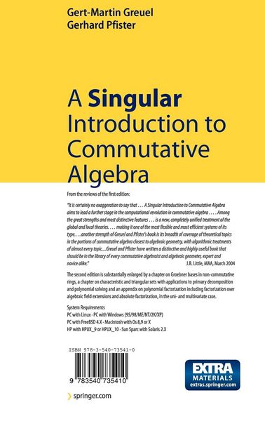 Produktbild: A Singular Introduction to Commutative Algebra