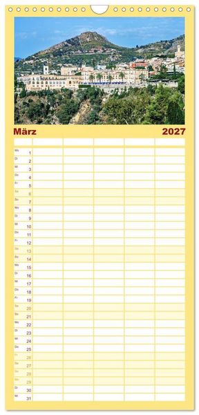 Produktbild: Familienplaner 2027 - Taormina - Juwel Siziliens mit antikem Charme mit 5 Spalten (Wandkalender, 21 x 45 cm) CALVENDO
