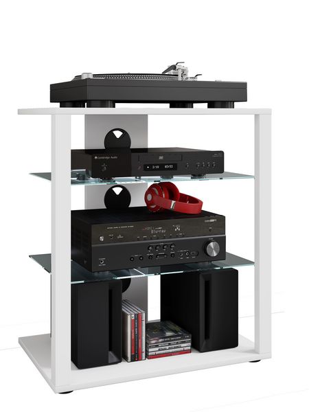 Produktbild: Hifi M&ouml;bel Rack Alu Glas Phono Mediaregal Folas
