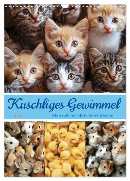 Produktbild: Kuschliges Gewimmel (Wandkalender 2026 DIN A3 hoch), CALVENDO Monatskalender