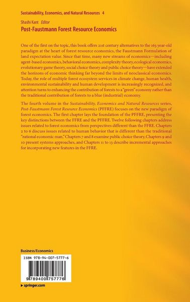 Produktbild: Post-Faustmann Forest Resource Economics