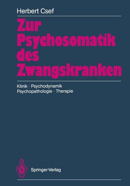 Produktbild: Zur Psychosomatik des Zwangskranken