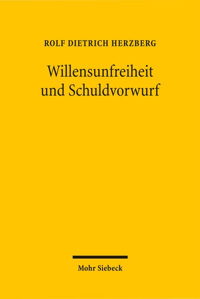 Produktbild: Willensunfreiheit und Schuldvorwurf