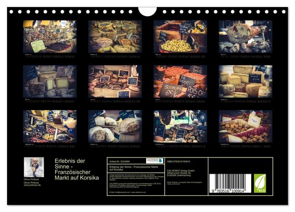 Produktbild: Erlebnis der Sinne - Franz&ouml;sischer Markt auf Korsika (Wandkalender 2026 DIN A4 quer), CALVENDO Monatskalender
