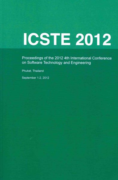 Produktbild: International Conference on Software Technology and Engineering (Icste 2012)