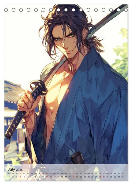 Produktbild: Seductive Anime Men (Desk Calendar 2026 DIN A5 portrait), CALVENDO 12 Month DeskCalendar