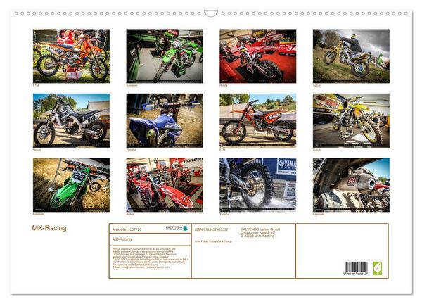 Produktbild: MX-Racing (Wandkalender 2026 DIN A2 quer), CALVENDO Monatskalender