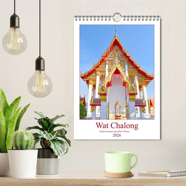 Produktbild: Wat Chalong - Tempel mit ganz speziellem Charme (Wandkalender 2026 DIN A4 hoch), CALVENDO Monatskalender