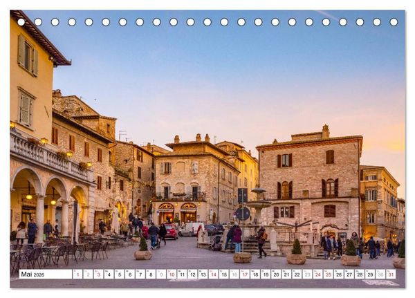 Produktbild: Assisi - Mittelalterliches Herz Italiens (Tischkalender 2026 DIN A5 quer), CALVENDO Monatskalender