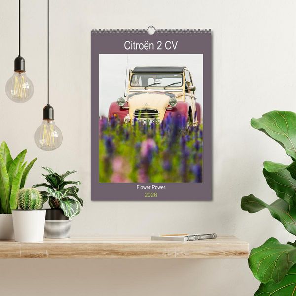 Produktbild: Citro&euml;n 2 CV &ndash; Flower Power (Wandkalender 2026 DIN A3 hoch), CALVENDO Monatskalender