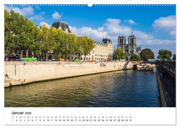Produktbild: Unterwegs in der franz&ouml;sischen Hauptstadt Paris (Wandkalender 2026 DIN A2 quer), CALVENDO Monatskalender