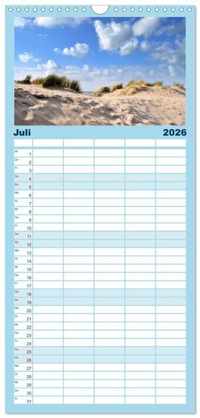 Produktbild: Familienplaner 2026 - Nordseetr&auml;umereien mit 5 Spalten (Wandkalender, 21 x 45 cm) CALVENDO