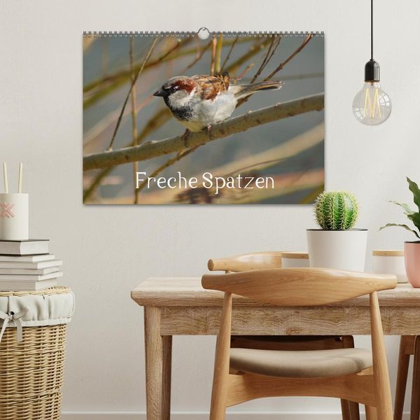 Produktbild: Freche Spatzen (Wandkalender 2026 DIN A3 quer), CALVENDO Monatskalender