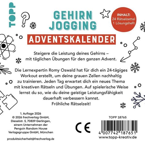 Produktbild: Gehirnjogging &ndash; Adventskalender