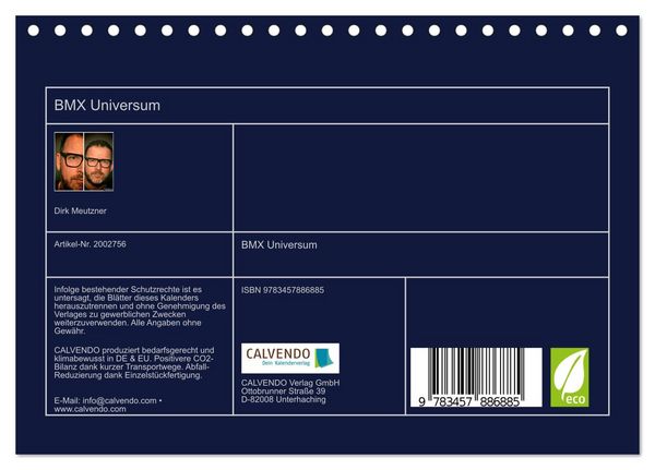 Produktbild: BMX Universum (Tischkalender 2026 DIN A5 quer), CALVENDO Monatskalender