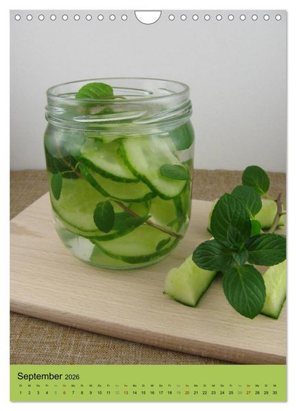 Produktbild: Detox Drinks! Gesund und lecker (Wandkalender 2026 DIN A4 hoch), CALVENDO Monatskalender