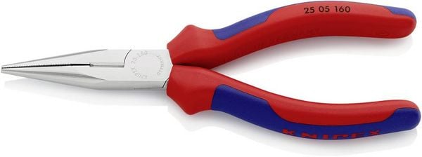 Knipex 25 05 160 Elektronik- u. Feinmechanik Flachrundzange Gerade Vanadium Elektrostahl 160mm