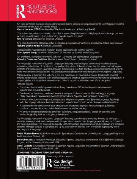 Produktbild: The Routledge Handbook of Spanish Language Teaching