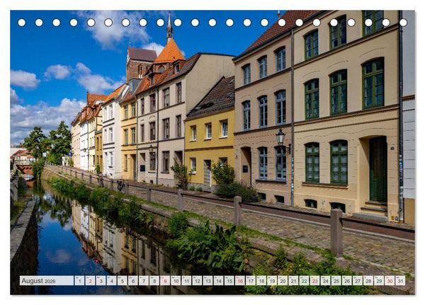 Produktbild: Wismar &ndash; Eine Hansestadt mit Charme (Tischkalender 2026 DIN A5 quer), CALVENDO Monatskalender