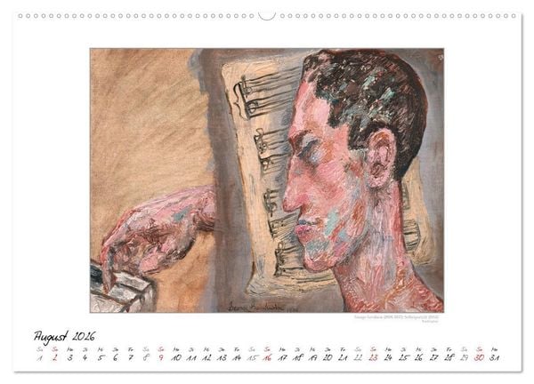 Produktbild: KlangFarben - Musik im Bild Kunstkalender (hochwertiger Premium Wandkalender 2026 DIN A2 quer), Kunstdruck in Hochglanz