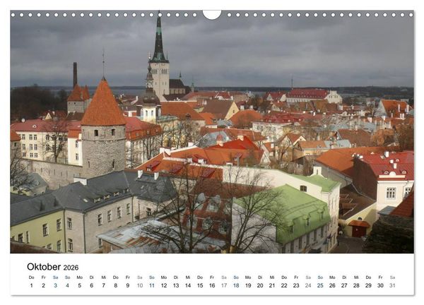 Produktbild: Tallinn (Wandkalender 2026 DIN A3 quer), CALVENDO Monatskalender