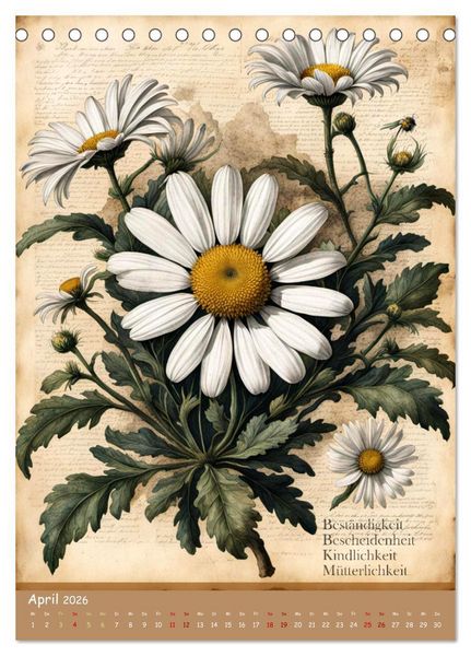 Produktbild: Geburtsblume, dein florales Sternzeichen (Tischkalender 2026 DIN A5 hoch), CALVENDO Monatskalender