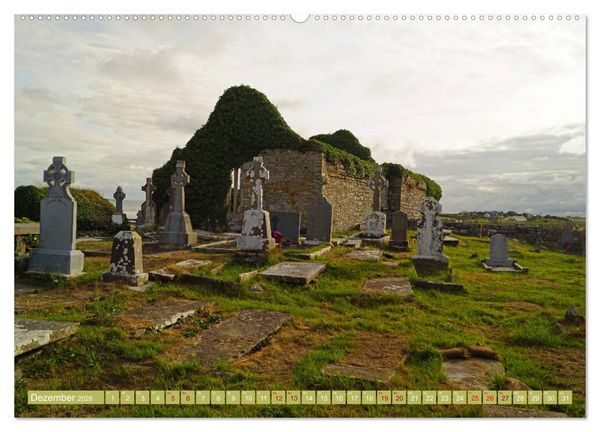 Produktbild: Ehrf&uuml;rchtige Stille - Friedh&ouml;fe in Irland (hochwertiger Premium Wandkalender 2026 DIN A2 quer), Kunstdruck in Hochglanz