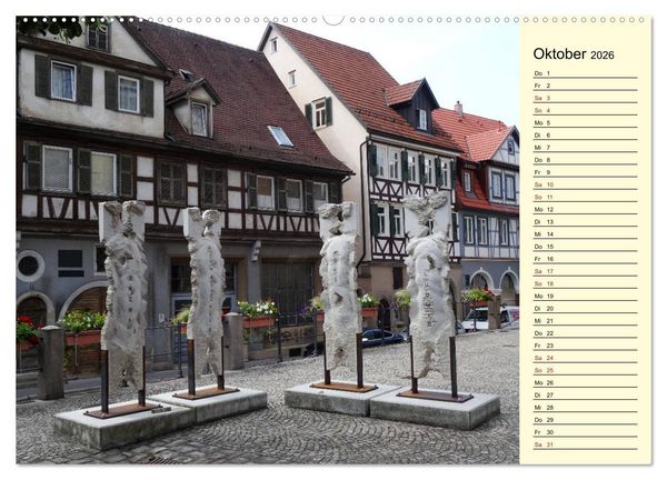 Produktbild: Unterwegs in Schorndorf (Wandkalender 2026 DIN A2 quer), CALVENDO Monatskalender