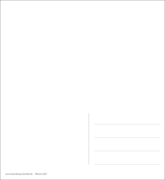 Produktbild: B&auml;ume Postkartenkalender 2027 - Wochenkalender mit 53 Postkarten
