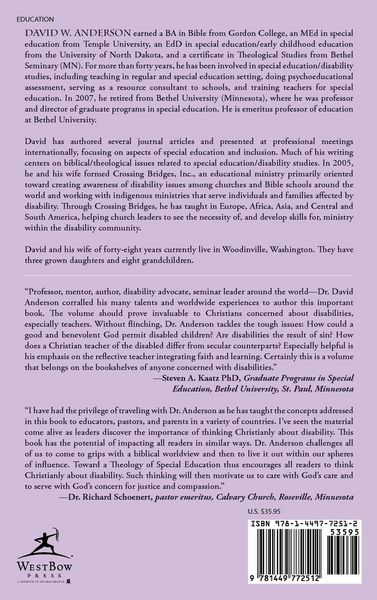 Produktbild: Toward a Theology of Special Education