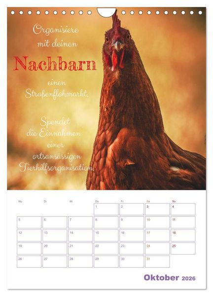Produktbild: Tierische Challenges: F&uuml;r mehr Bewusstsein und mehr Tierschutz (Wandkalender 2026 DIN A4 hoch), CALVENDO Monatskalender
