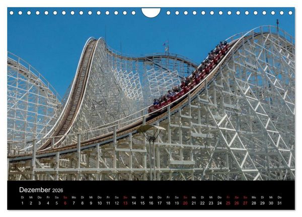 Produktbild: Made for Fear - Der Achterbahnkalender (Wandkalender 2026 DIN A4 quer), CALVENDO Monatskalender