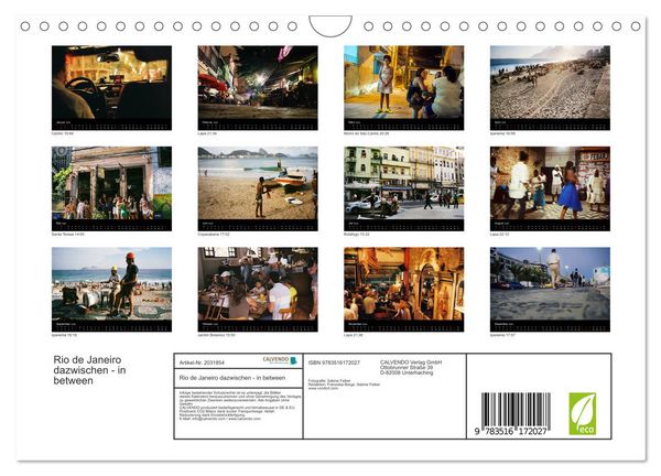 Produktbild: Rio de Janeiro dazwischen - in between (Wandkalender 2026 DIN A4 quer), CALVENDO Monatskalender