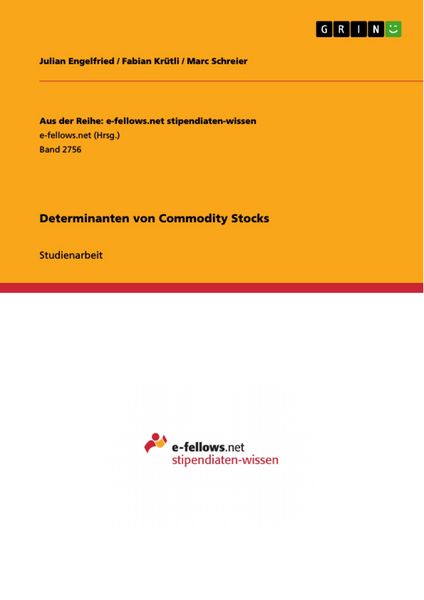 Produktbild: Determinanten von Commodity Stocks