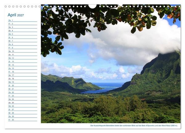 Produktbild: S&uuml;dsee-Insel Mo'orea (Wandkalender 2027 DIN A3 quer), CALVENDO Monatskalender