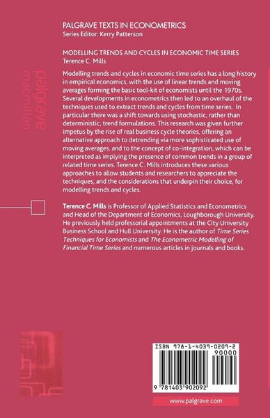 Produktbild: Modelling Trends and Cycles in Economic Time Series