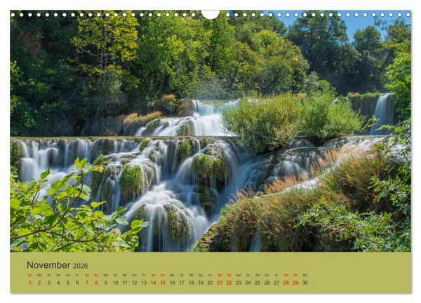 Produktbild: Nationalpark Krka - Wasser-Wunderwelt in Dalmatien (Wandkalender 2026 DIN A3 quer), CALVENDO Monatskalender
