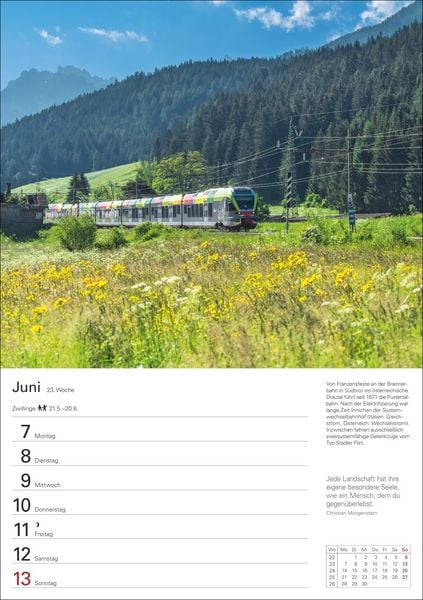 Produktbild: Eisenbahnen Wochenplaner 2027 - 53 faszinierende Fotografien