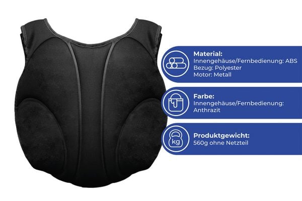 Produktbild: R&uuml;cken- und Nackenmasseur, mobiles R&uuml;cken- & Nackenmassageger&auml;t