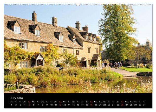 Produktbild: Cotswold Cottages (High Quality Premium Wall Calendar 2026 DIN A2 landscape),CALVENDO 12 Month Wall Calendar