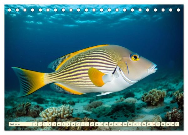 Produktbild: Faszinierende Fische (Tischkalender 2026 DIN A5 quer), CALVENDO Monatskalender