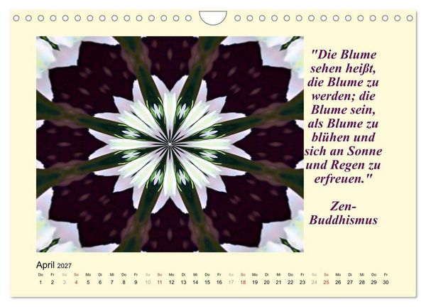 Produktbild: Meditation - Asiatische Weisheiten (Wandkalender 2027 DIN A4 quer), CALVENDO Monatskalender