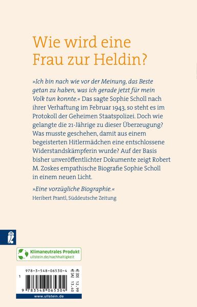 Produktbild: Sophie Scholl: Es reut mich nichts