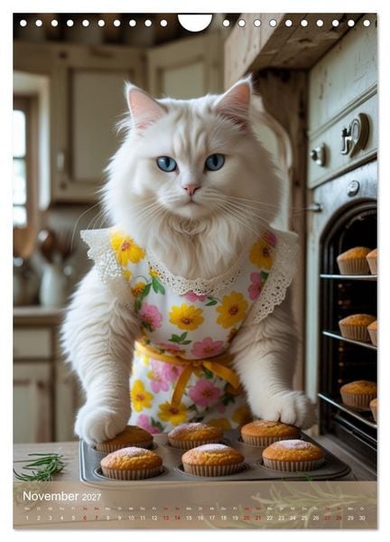 Produktbild: Naschkatzen &ndash; S&uuml;&szlig;e Samtpfoten auf Kalorienjagd (Wandkalender 2027 DIN A4 hoch), CALVENDO Monatskalender