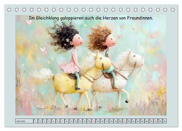 Produktbild: Herzensmomente. Beste Freundinnen in Liebe verbunden (Tischkalender 2026 DIN A5 quer), CALVENDO Monatskalender