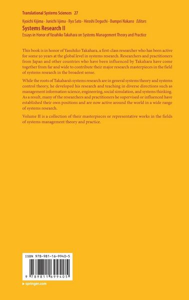 Produktbild: Systems Research II