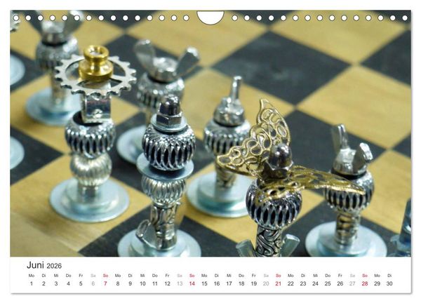 Produktbild: Schach 2026. Impressionen von Figuren und Spielen (Wandkalender 2026 DIN A4 quer), CALVENDO Monatskalender