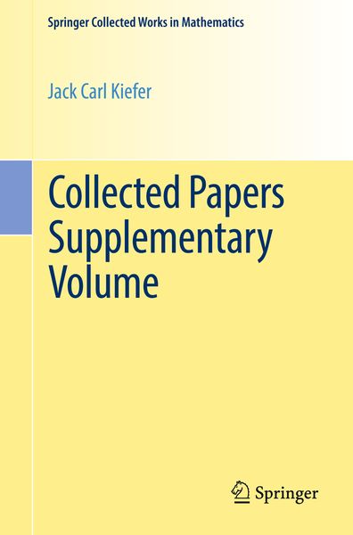 Produktbild: Collected Papers Supplementary Volume