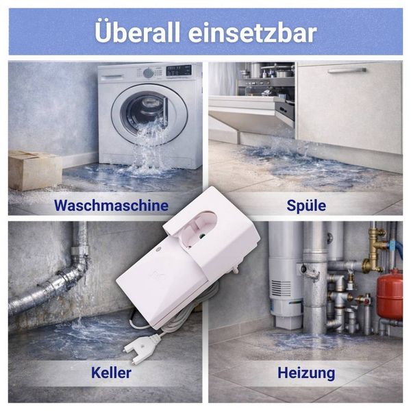 Produktbild: Schabus 300260 Aquastopp SHT 216 Wassermelder mit externem Sensor netzbetrieben