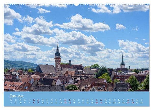 Produktbild: Durlach, das Stadtbild in 12 Impressionen (Wandkalender 2026 DIN A2 quer), CALVENDO Monatskalender